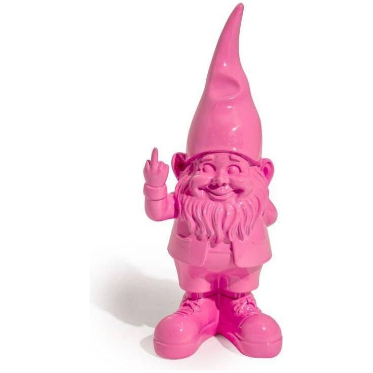 Small Bright Pink "Naughty Gnome" Figure