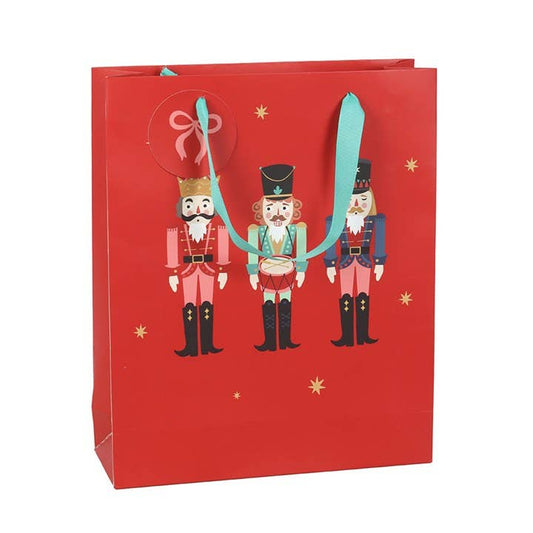23cm Medium Red Christmas Nutcracker Gift Bag
