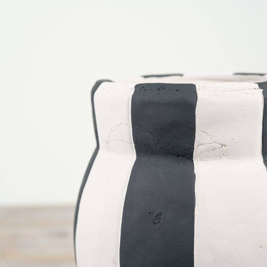 Striped Terracotta Vase, 24.5cm