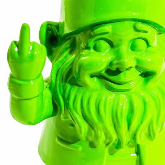Small Bright Green "Naughty Gnome" Figure
