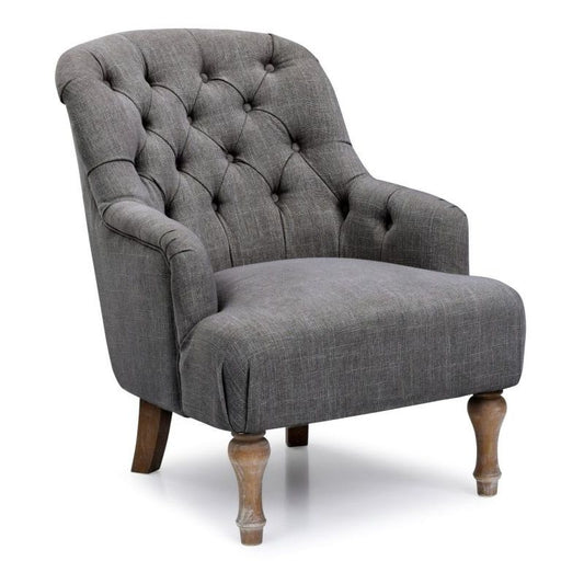 Button back chair grey