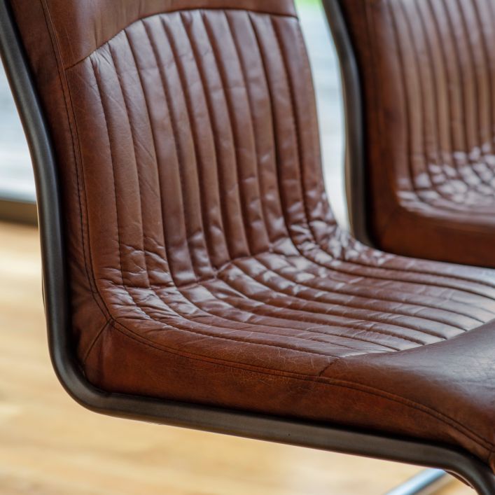 Leather & Iron Chairs