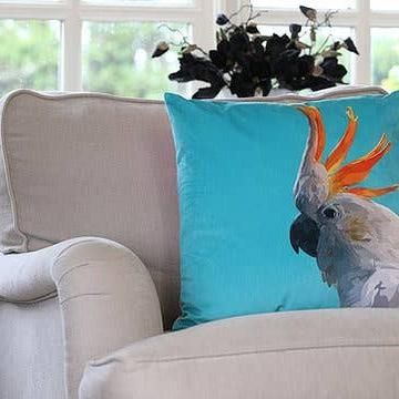 Cockatoo Velvet Cushion