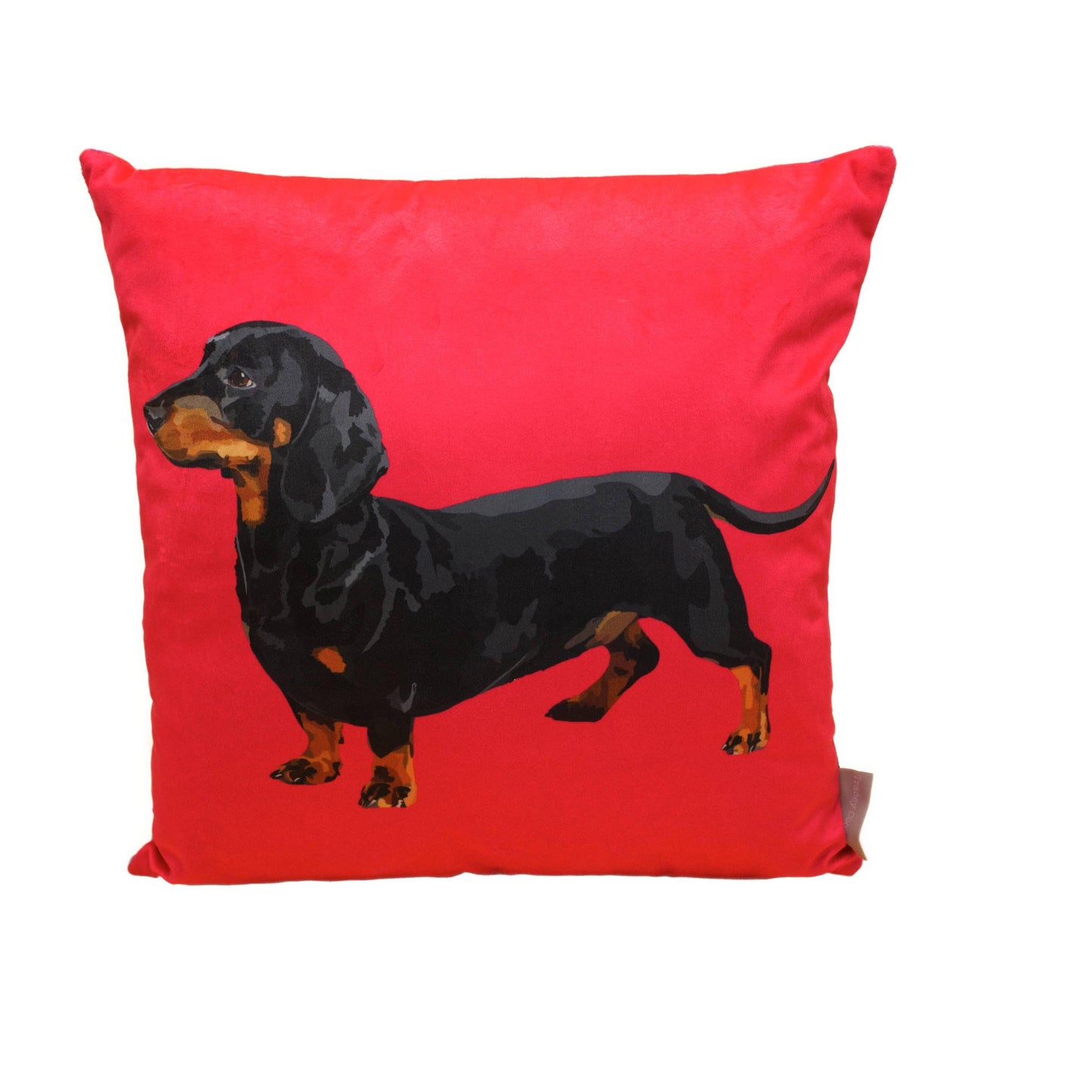 Sausage Dog Velvet Cushion