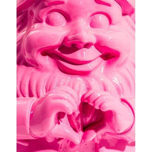 Medium Bright Pink "Heart Hands" Gnome Figure