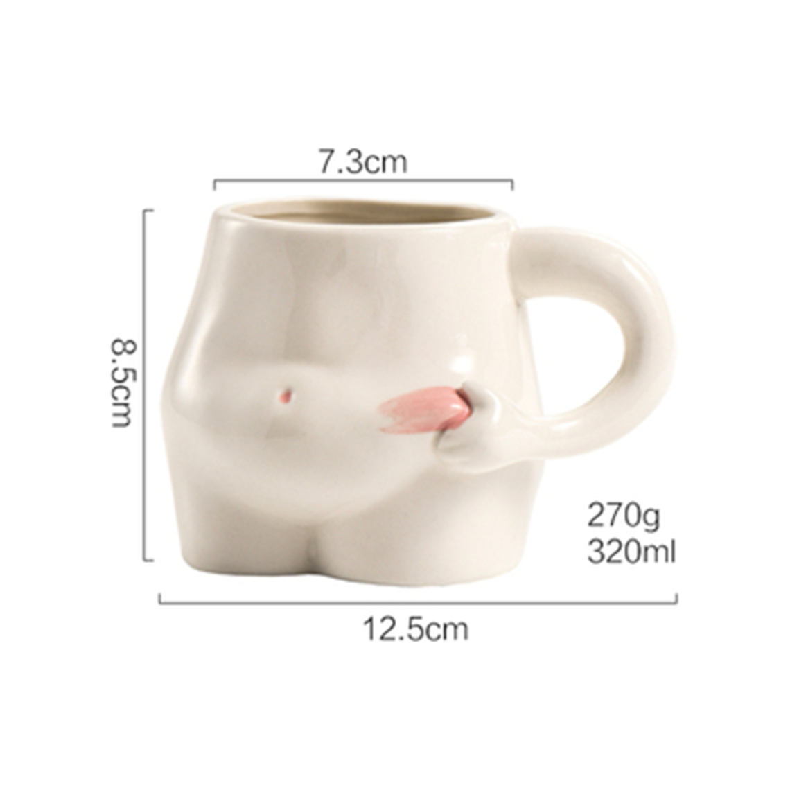 Creative Fat Belly Shape Ceramic Mug