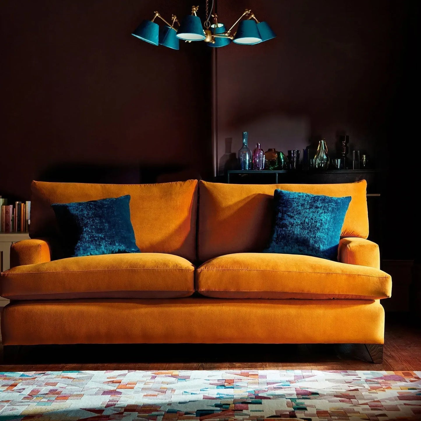 The Cromwell Sofa Large Shop display Marmelade orange