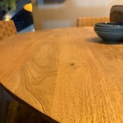 Mango round table sandblast top with spider leg 150cm