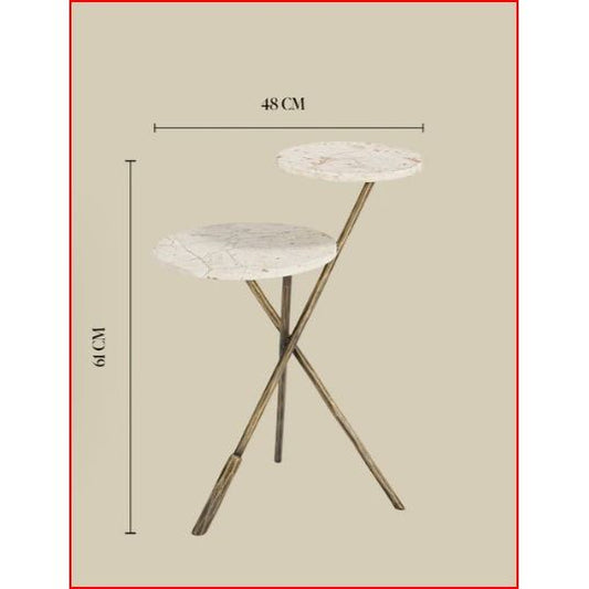 2 Tier Marble side table