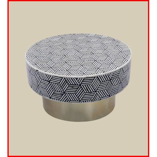 Bone inlay coffee table 80cm