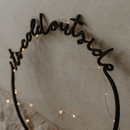 Wooden wreath It's Cold Outside