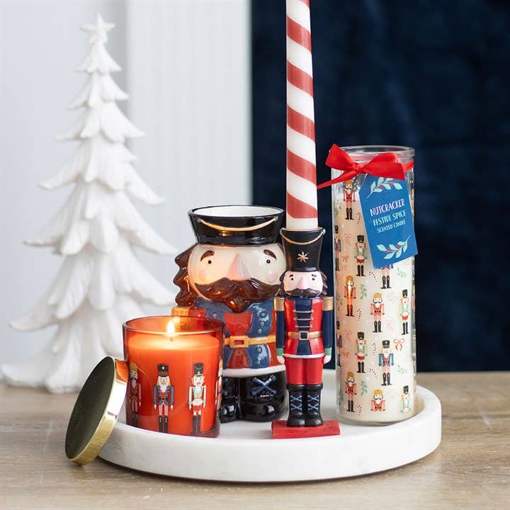 Nutcracker Festive Spice Christmas Cracker Candle