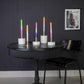 Pink & white dipped candles set of -S4