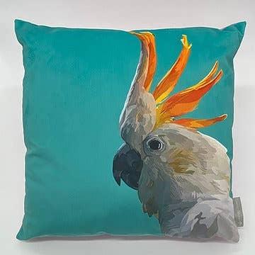 Cockatoo Velvet Cushion