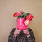 Plant Pot / Vase Dicks - Ceramics  - Neon Pink  -17,5x17,5cm