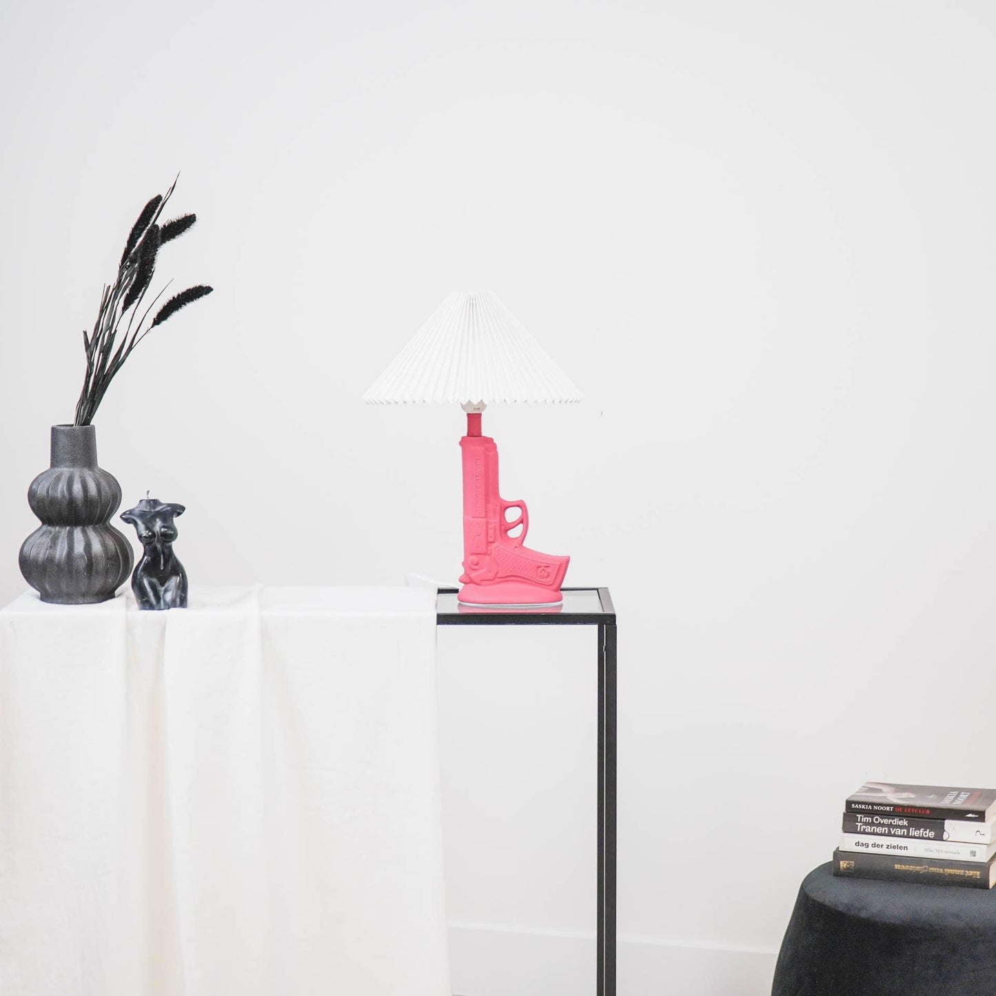 Gun Table Lamp - Ceramics - Neon Pink