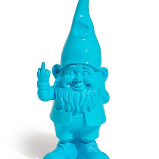 Small Bright Blue "Naughty Gnome" Figure