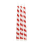 Set of 3 Candy Cane Stripe Christmas Taper Candles