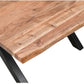 Live edge square dining table 1.4m