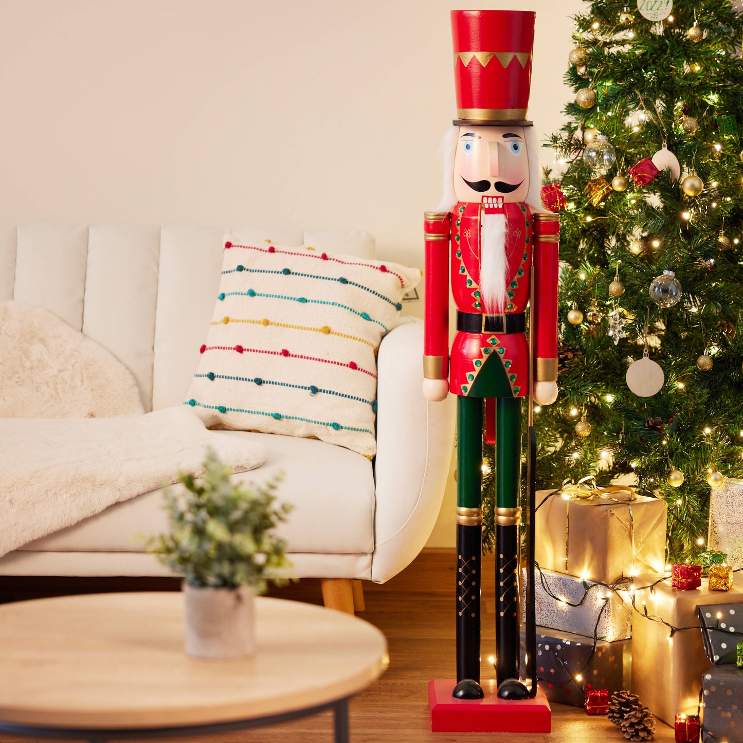 Giant Christmas Nutcracker Soldier Decoration, 120cm/4ft
