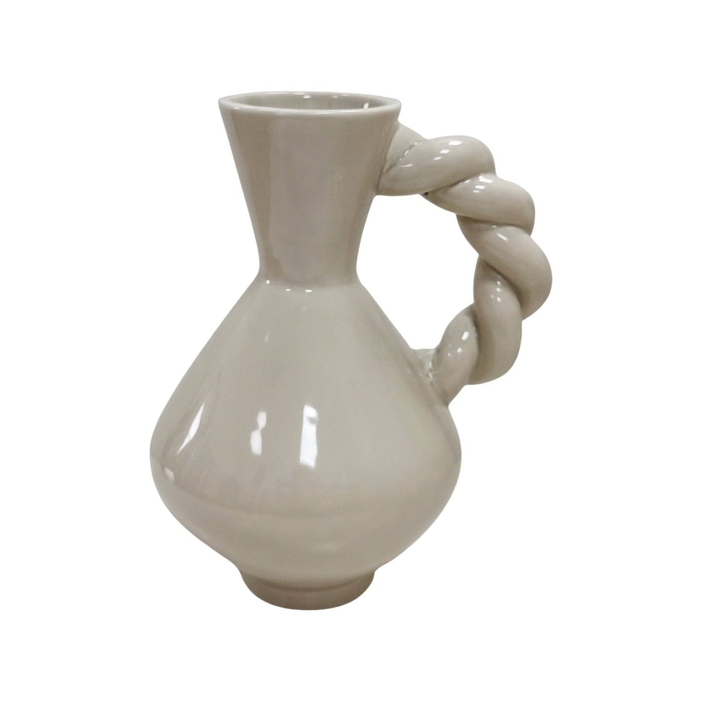 Twisted Handle Vase Natural sand