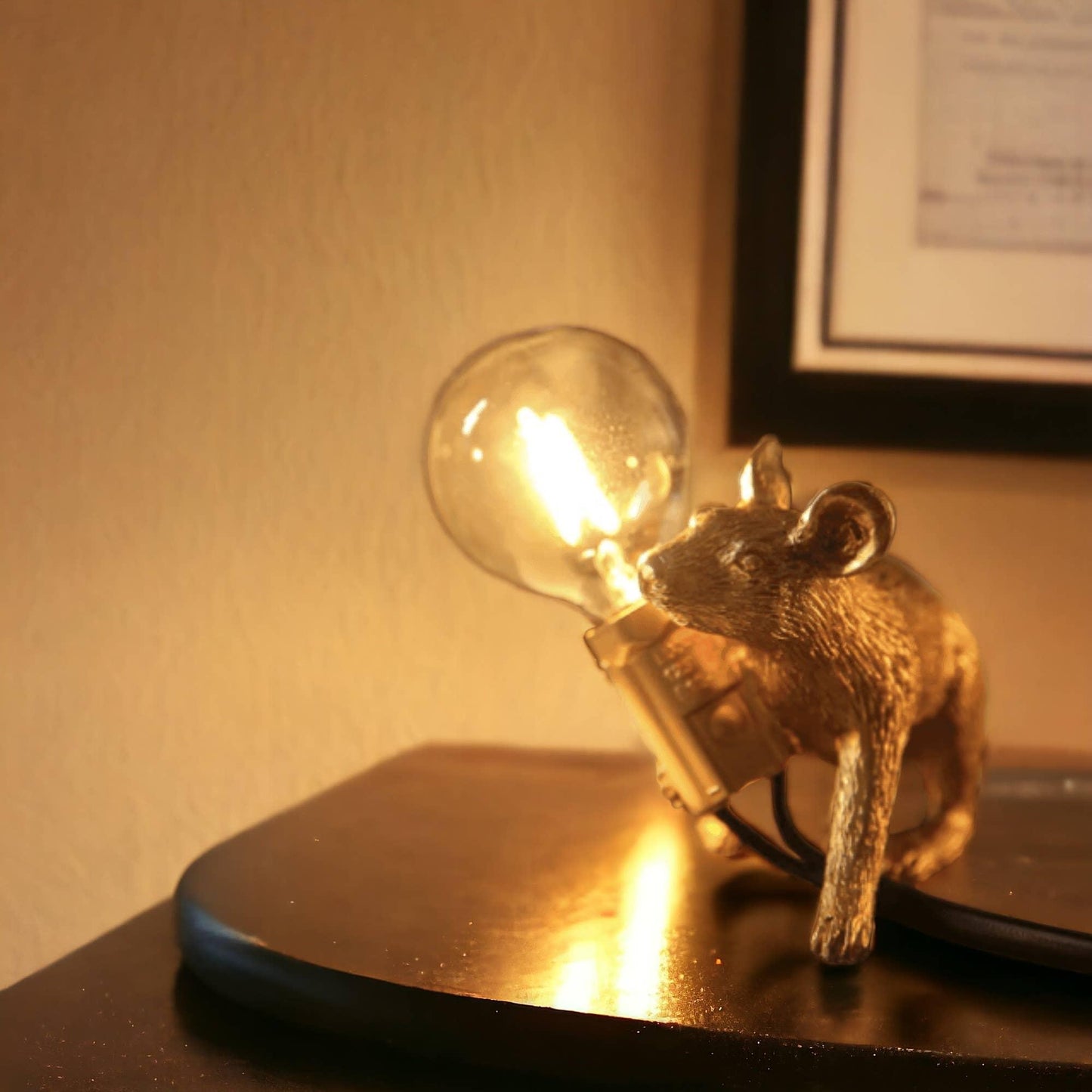 Gold Mouse Resin Light
