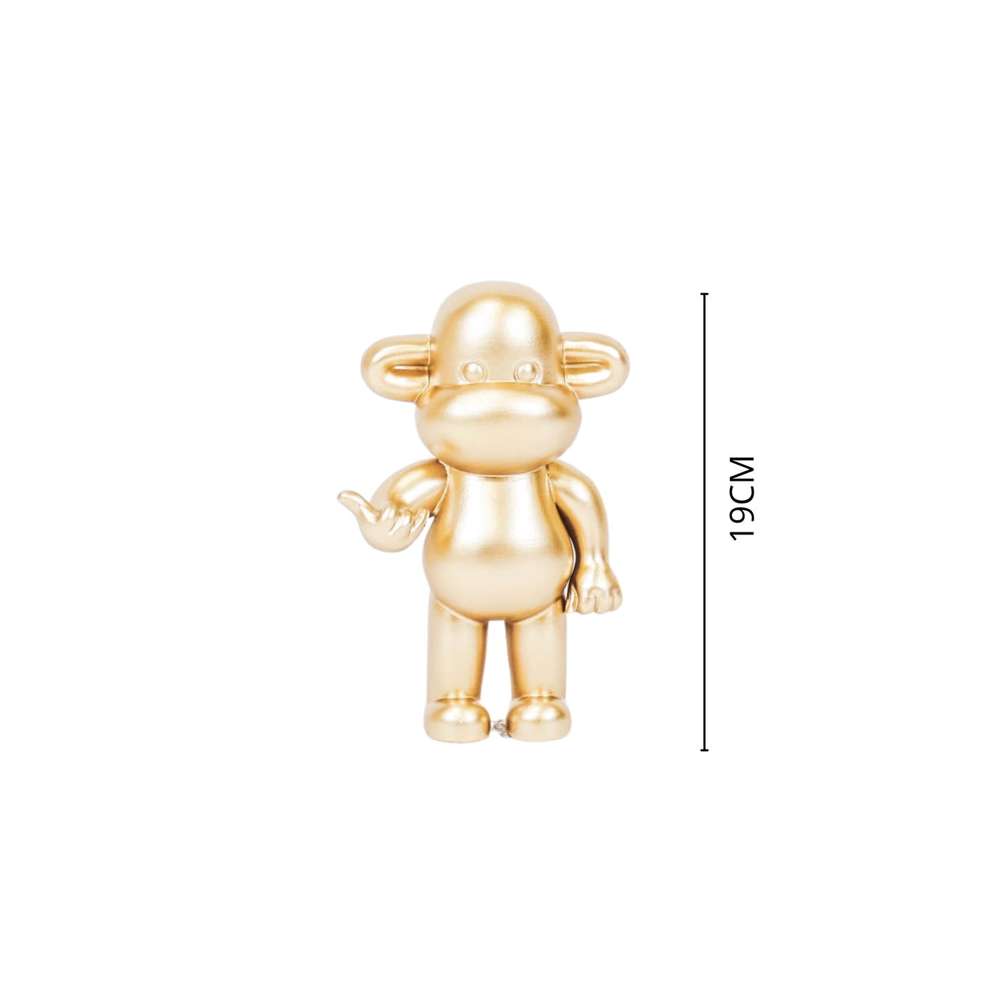 Hang Loose Monkey  'The Legend'  Gold - 11x7x19cm