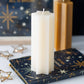 Cream Star Shaped Pillar Candle
