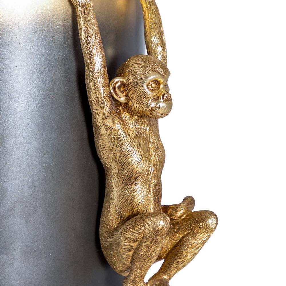 Antique Gold Hanging Monkey Pot Decor