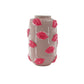 Tall Kiss me vase Natural sand & Pink