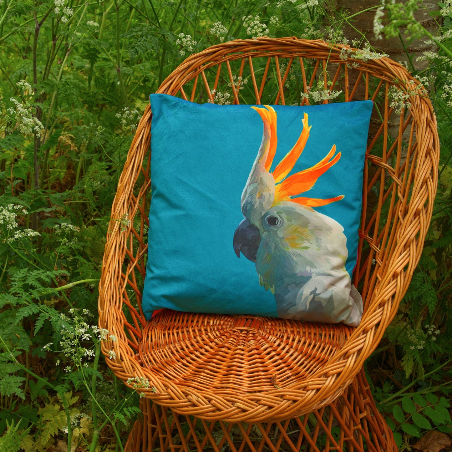 Cockatoo Velvet Cushion