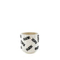 Plant Pot 'FUCK' - Ceramics - White/Black -11cm