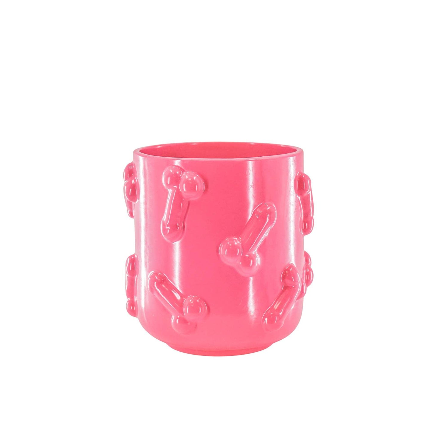 Plant Pot / Vase Dicks - Ceramics  - Neon Pink  -17,5x17,5cm
