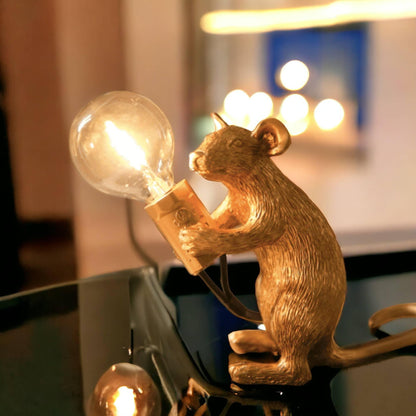 Gold Mouse Resin Light