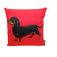 Sausage Dog Velvet Cushion