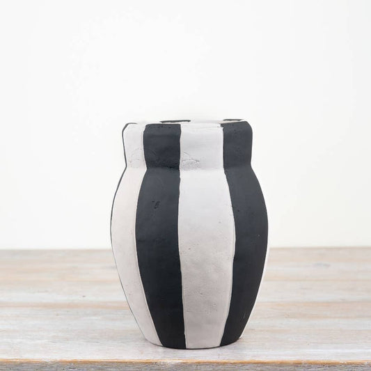 Striped Terracotta Vase, 24.5cm