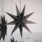 Paper stars set of 3 black