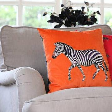Zebra Velvet Cushion