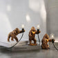 Gold Resin Gorilla Desk lamp