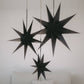 Paper stars set of 3 black