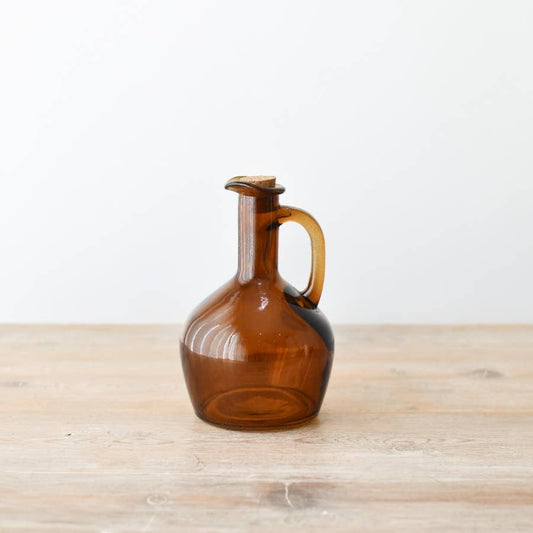 Painted Storage Jug with Cork Lid, 15.3cm