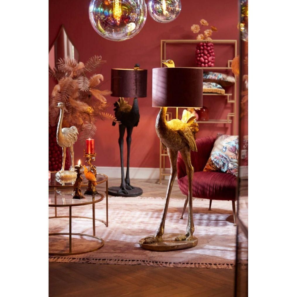 Gold Ostrich floor lamp