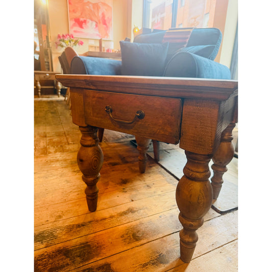 reclaimed pine side table