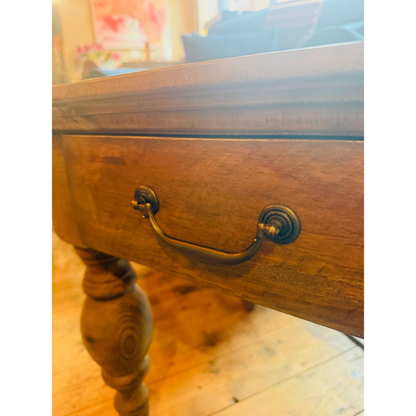 reclaimed pine side table