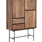 teakwood cabinet 3 door 2 drawer