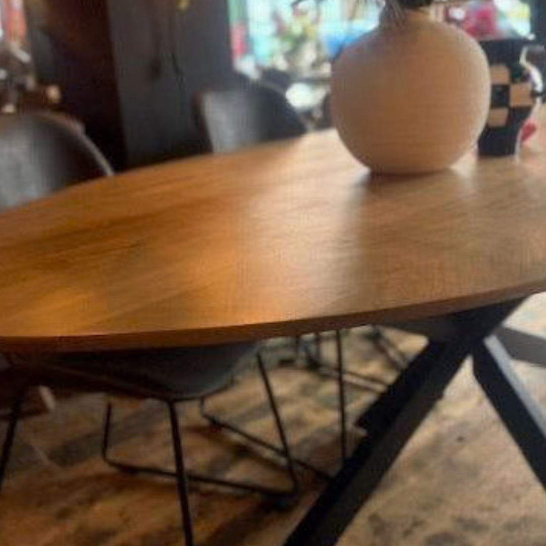 Ex display Mango Oval dining table 2.2m