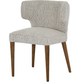 Fabric Curved dining chair Natural
