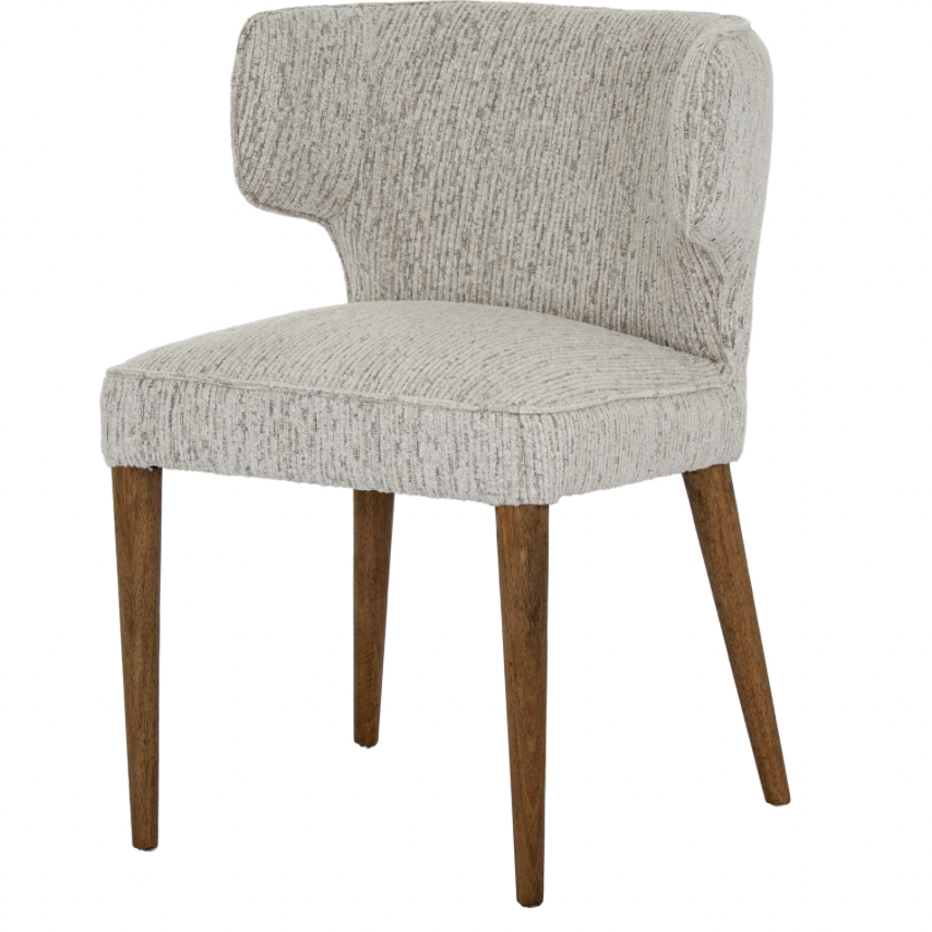 Fabric Curved dining chair Natural