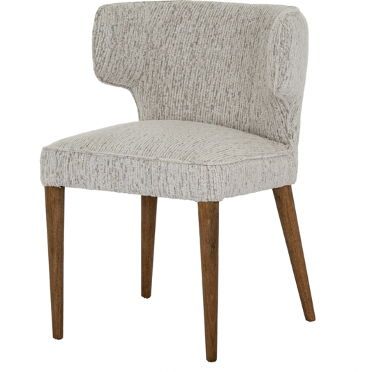 Fabric Curved dining chair Natural