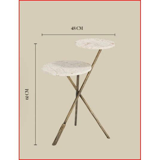 2 Tier Marble side table